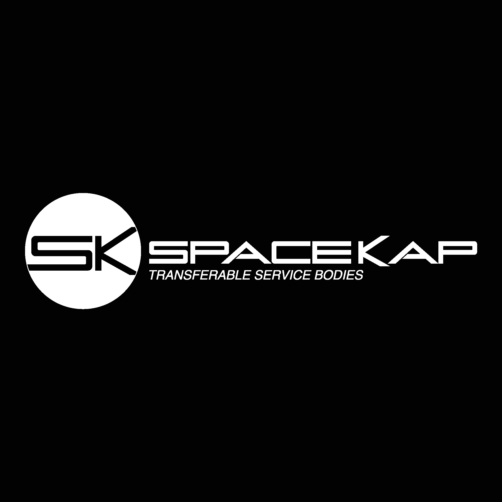 Spacekap White Logo Vector Logo